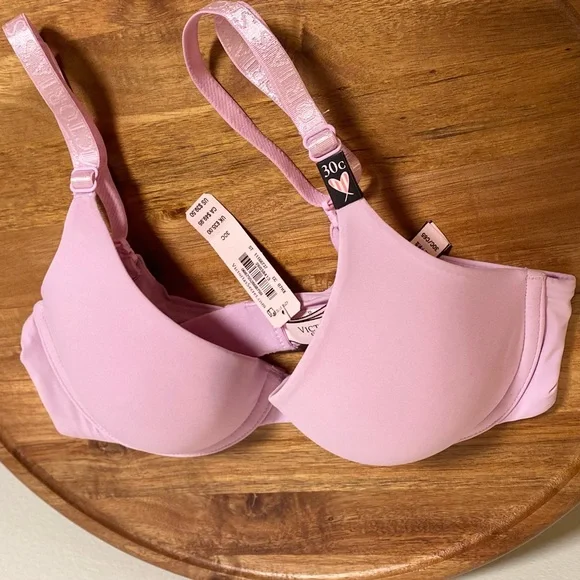 Victoria’s Secret The T-Shirt Lightly Lined Demi Bra | 30C | Orchid Bouquet 07HX - Picture 4 of 13